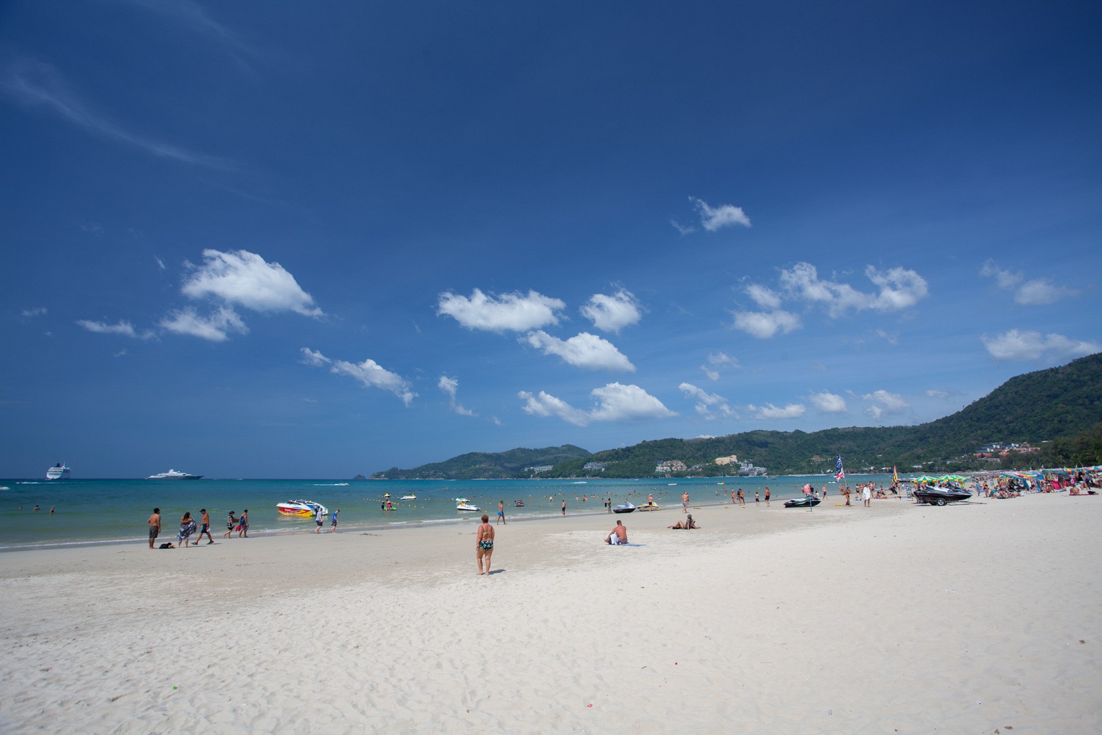 Patong Beach white sand and Andaman sea